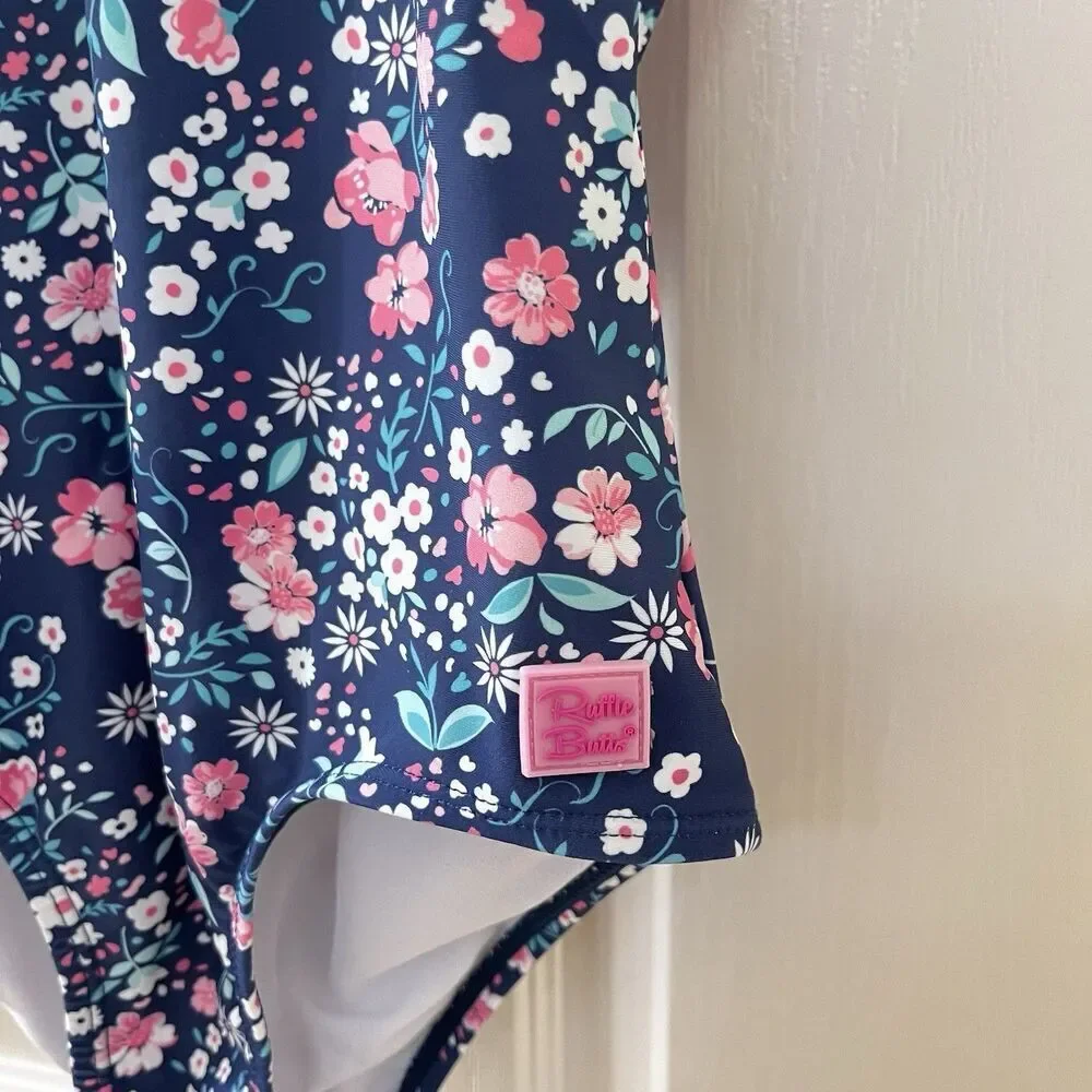 Rufflebutts Butterfly Sleeve One Piece Swimsuit Moonlit Meadow Girls Size 10